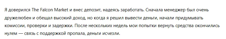 The Falcon Market 3 скрин