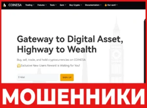 Coinesa лицевая сторона скрин