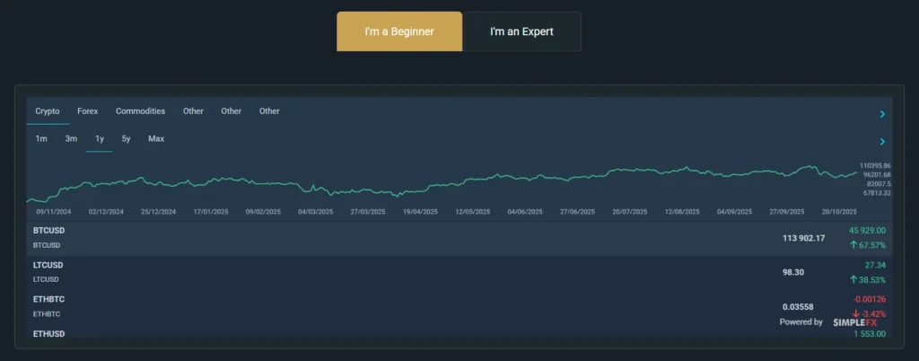 CryptoFOX Trader 1 скрин