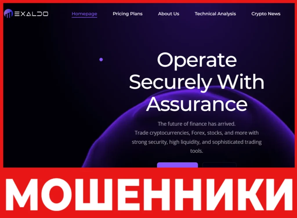 Exaldo лицевая сторона скрин