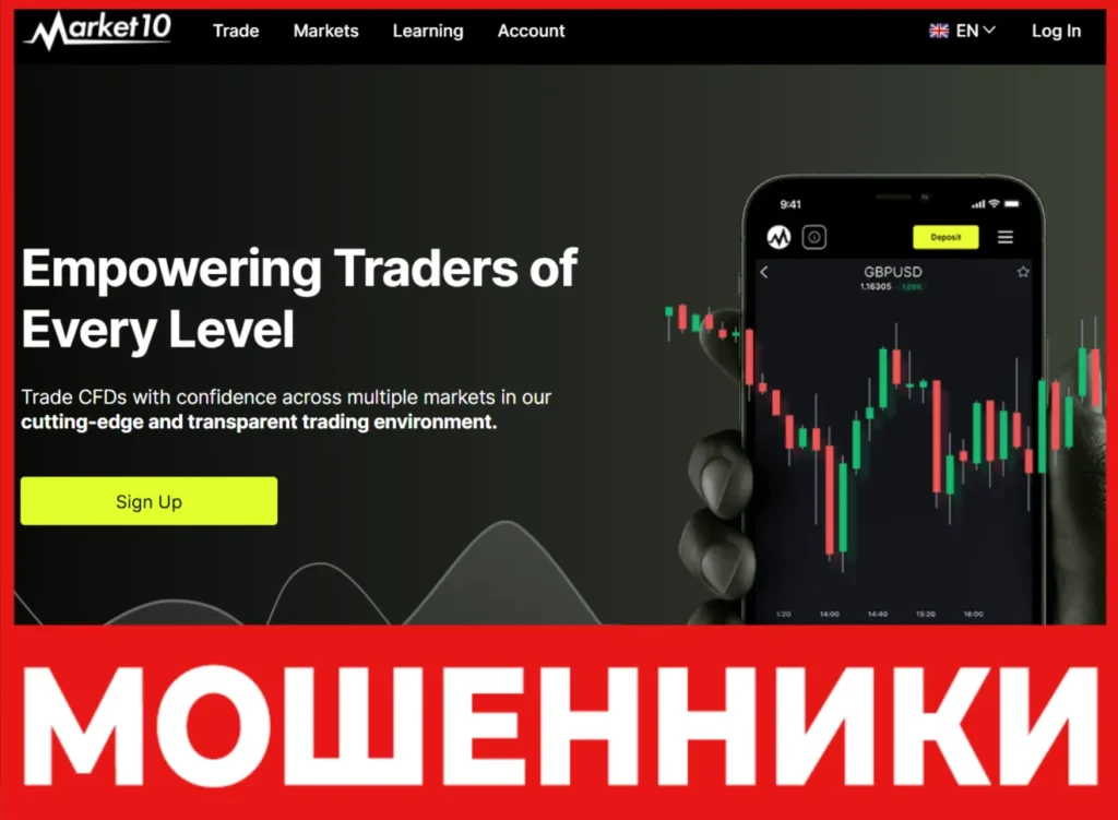 Market10 лицевая сторона скрин