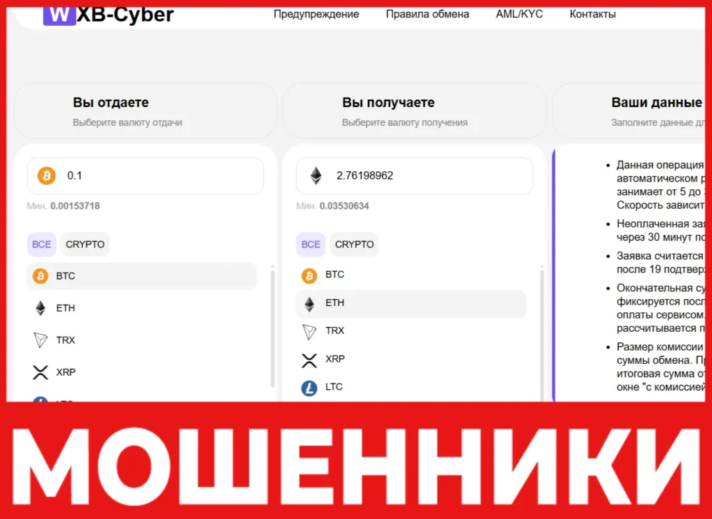 WXB-Cyber лицевая сторона скрин