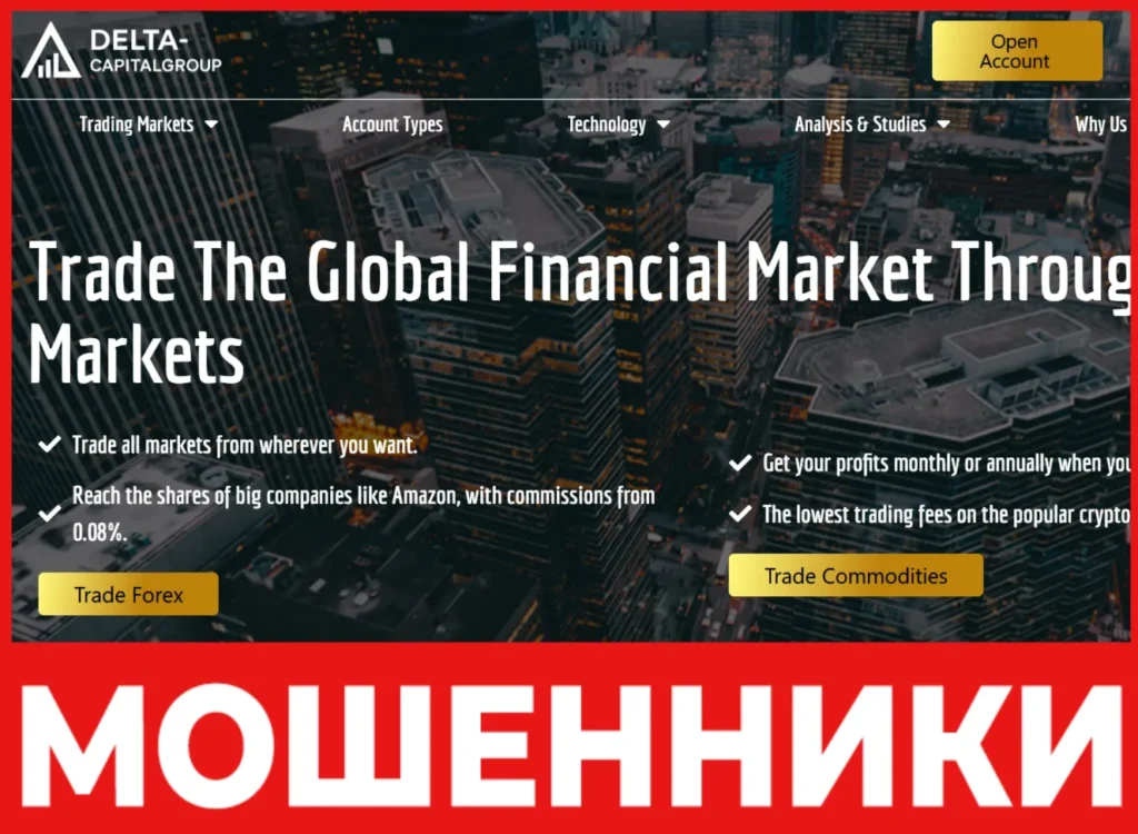 Delta CapitalGroup лицевая сторона скрин
