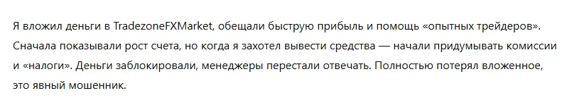 TradezoneFXMarket 3 скрин