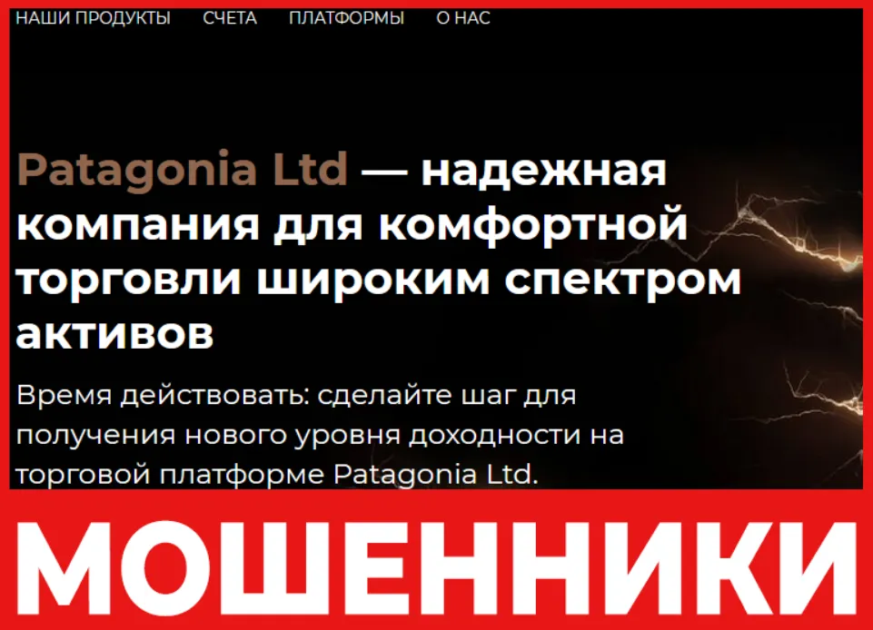 Patagonia Ltd лицевая сторона скрин