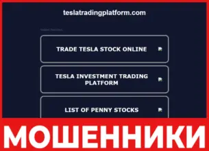 Tesla Trading Platform лицевая сторона cкрин