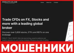 Fidelity Trust Invest лицевая сторона скрин