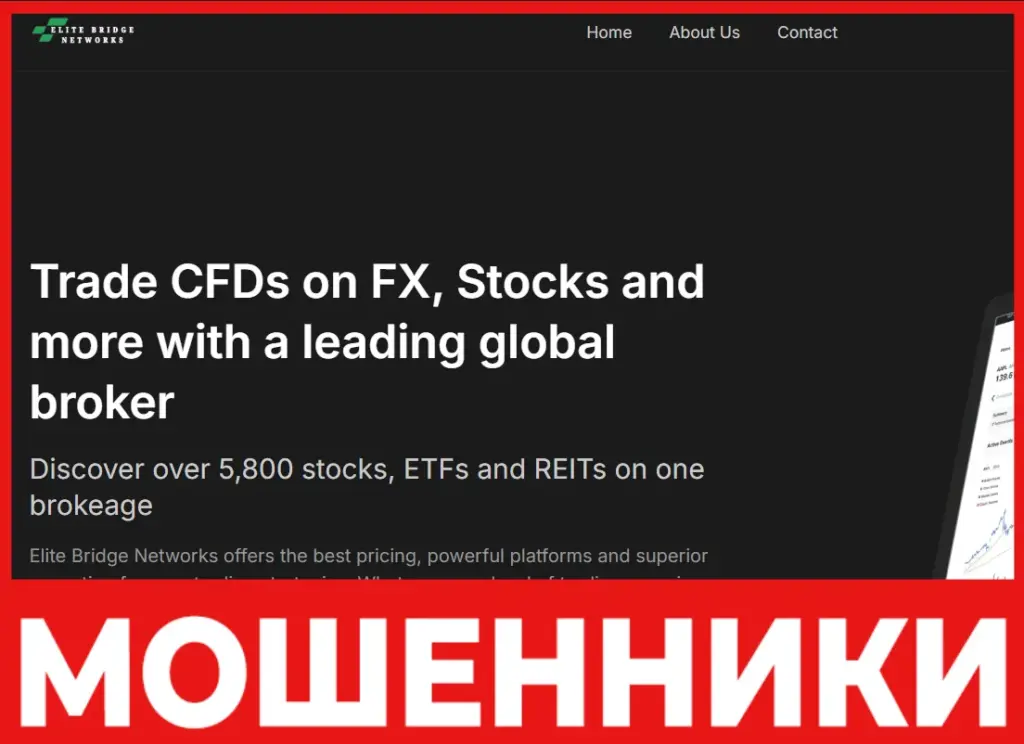 Elite Bridge Networks лицевая сторона скрин