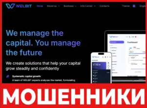 Welbit Limited лицевая сторона скрин