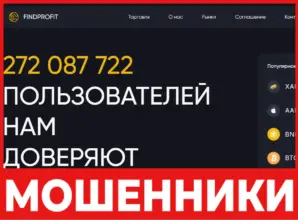 Findprofit лицевая сторона скрин
