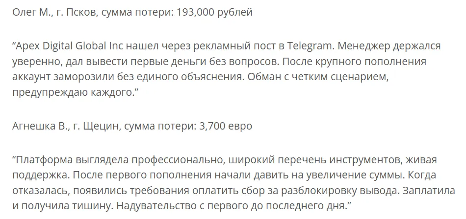 APEX DIGITALGLOBALINC_1 скрин