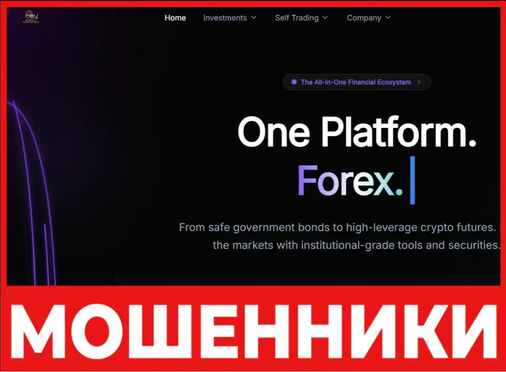 Digital Blockchain Investment лицевая сторона скрин