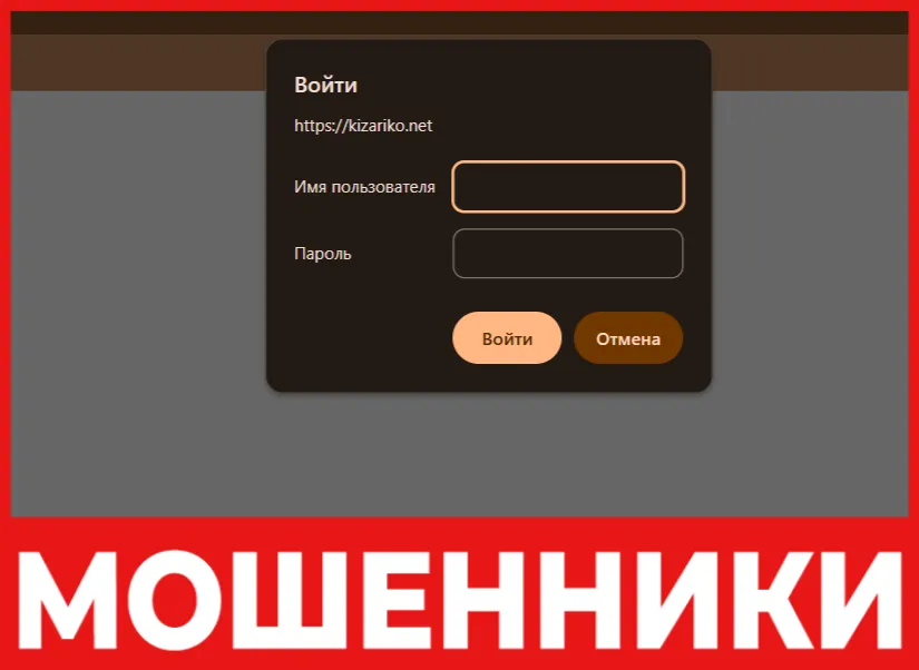 Kizariko лицевая сторона скрин