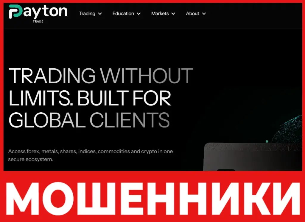 Payton Trade лицевая сторона скрин