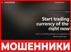 Synverion лицевая сторона скрин