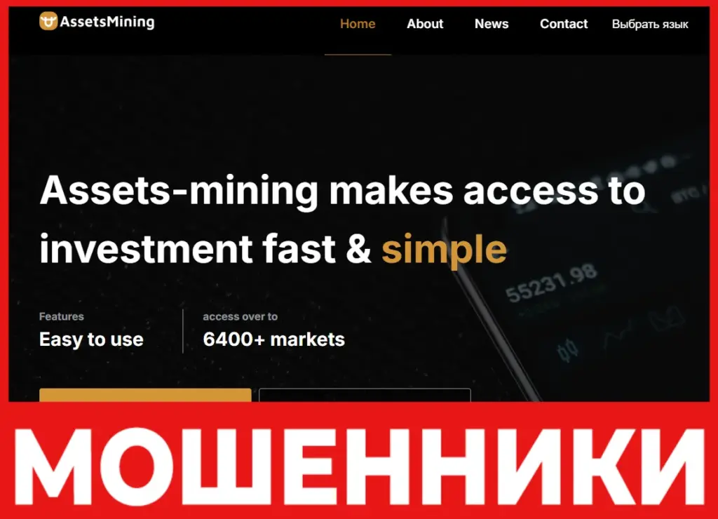 AssetsMining лицевая сторона скрин