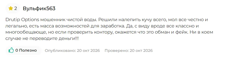 Drutip Options_1 скрин