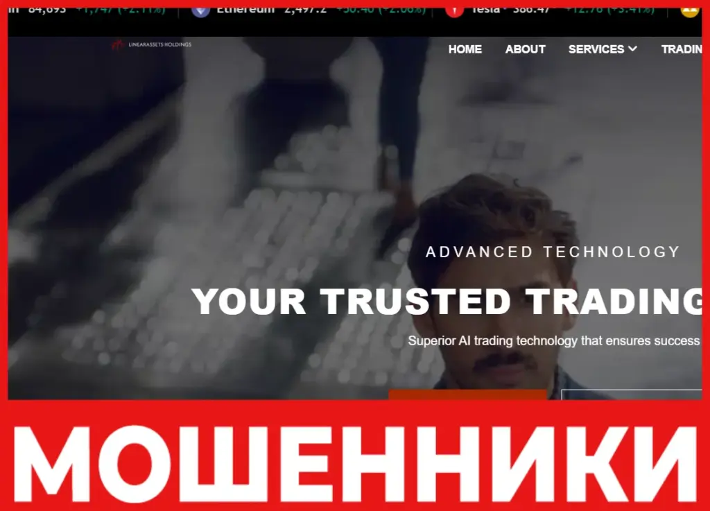 Linear Asset Holdings лицевая сторона скрин